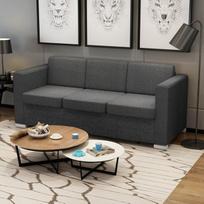 "Gecheer" 3 vietų sofa Minkšta sofa Lounge sofa Minkšti baldai Dizainas Sofa Svetainės sofa Audinys Tamsiai pilka