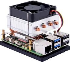 "GeeekPi Low-Profile Plus" procesoriaus aušintuvas Raspberry Pi 5, aliumininis aktyvusis aušintuvas su aušinimo ventiliatoriumi