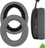 "Geekria Comfort Linen" atsarginės ausinių pagalvėlės "Corsair HS70 PRO", "HS60 PRO", "HS50 PRO" ausinėms, ausinių pagalvėlės, remonto dalys, pilkos spalvos