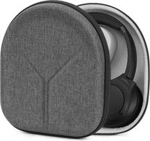 "Geekria Shield" ausinių dėklas, suderinamas su "Anker Soundcore Life Q20i", "Life Q20+", "Life Q20" dėklu, pakaitiniu apsauginiu kietuoju kelioniniu dėklu su kabelio laikymo vieta (tamsiai pilkas)