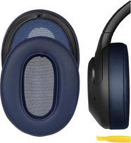 "Geekria" "QuickFit" pakaitinės baltyminės odos ausų pagalvėlės, skirtos "Sony" WH-XB900N ausinėms "Headset" ausų pagalvėlės Ausų pagalvėlės Ausų pagalvėlių remonto dalys (mėlyna)