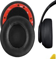 "Geekria" ausų kilimėlis, skirtas "Beats by Dr. Dre Studio 3.0", "Studio2" (2 kartos "Bluetooth") belaidėms ausinėms Keičiamos ausų pagalvėlės / ausų pagalvėlės / ausų kaušeliai / ausų dangteliai / ausų pagalvėlių remonto dalys (matinės juodos spalvos)