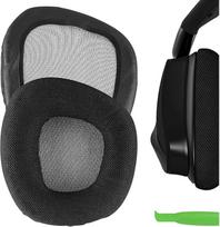 "Geekria" patogūs tinkliniai ausų įdėklai "Corsair Void/Void v2/ Void Pro/Pro RGB/Void Elite/EliteRGB/Surround RGB" (laidiniai ir belaidžiai) (juodi/pilki)