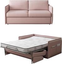 "Generisch" 2-in-1 transformuojama sofa-lova su atminties putų čiužiniu - rožinė, plieninis rėmas, 208 cm x 156 cm x 80 cm, skirta svetainei ir namams