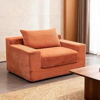 "Generisch" sulankstoma sofa-lova vienam asmeniui, patogi velvetinė lova su porankiais ir atlošu, be kaulų sulankstoma sofa, pagaminta iš putplasčio, skirta mažoms erdvėms, miegamajam, svetainei, oranžinė