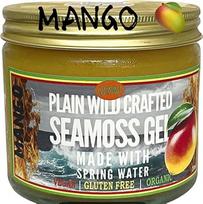 "Genii Plain Wild Crafted Seamoss" gelis su mangais, pagamintas iš šaltinio vandens, veganiškas, be glitimo, ekologiškas