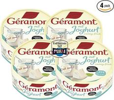 "Géramont" minkštas sūris su jogurtu - 200 g, 4 vnt. | Prancūziškas sūrio variantas iš karvės pieno | Švelnus ir šiek tiek kreminis