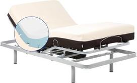 "Gerialife®" elektrinė sulankstoma lova su ortopediniu čiužiniu 20 cm (80 x 190 cm, belaidis nuotolinio valdymo pultas)