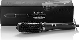 "ghd Duet" šepetys šlapiam džiovinimui, džiovintuvo šepetys, nepažeidžiamas karščiu, 3 kartus didesnė apimtis, 24 valandas išliekantys rezultatai, džiovinama be šerpetojimo, 50 % daugiau blizgesio, juoda/balta