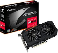 "Gigabyte AMD GV-RX580AORUS-4GD" 4GB GDDR5 256 bitų atminties DVI/DP/HDMI "PCI Express 3" vaizdo plokštė - juoda