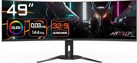 "Gigabyte Aorus" lenktas žaidimų monitorius CO49DQ OLED - 5120x1440 (DQHD), 1800R, 144 Hz, 0,03 ms, KVM, "FreeSync Premium Pro", HDMI 2.1