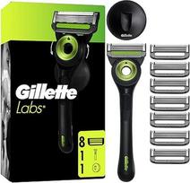 "Gillette Labs" su valymo elementu, skustuvas vyrams, 1 antgalis - 8 peiliukai, 1 sieninis laikiklis