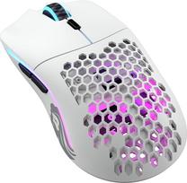 "Glorious Gaming Model O- (Minus)" belaidė žaidimų pelė - itin lengva 65 g, "Honeycomb" dizainas, RGB apšvietimas, dvipusė, 2,4 GHz radijo ryšys be uždelsimo, iki 71 valandos veikianti baterija - matinės baltos spalvos