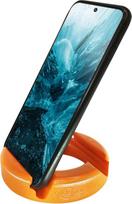 "GoDonut" - glazūruotas telefono stovas stalui - mobiliojo telefono laikiklis, tinkamas mobiliesiems telefonams, planšetiniams kompiuteriams, elektroninėms skaityklėms - daugiakampio formos - oranžinis glazūruotas