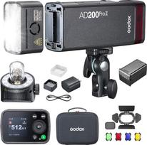 "Godox AD200Pro II" AD200ProII lauko blykstės Speedlight stroboskopas su BD-07II 200 Ws 2.4G TTL blykste, 500 blyksnių su visiško galingumo kišenine blykste "Canon", "Sony", "Nikon", "Fuji" (AD200Pro Upgraded)