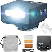 "Godox iT20-R" TTL mini blykstė "Ricoh GR III", iT20R kompaktiška prisegama blykstė, suderinama su P-TTL, USB-C įkraunama baterija, pridedamas magnetinis spalvotas filtras
