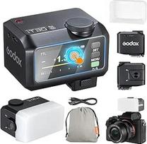 "Godox iT30Pro-O" iT30Pro O mini fotoaparato blykstė su baltu difuzoriumi Speedlite fotoaparato blykstė 560 blyksnių, esant visiškam belaidžio pagrindinio ir imtuvo galingumui 2.4G TTL jutiklinis ekranas, skirtas "Olympus Panasonic" DSLR (juoda)