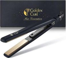"Golden Curl" tiesintuvai, skirti garbanoti ir tiesinti plaukus - profesionalus plaukų tiesintuvas, plaukų tiesinimo lygintuvas, auksinis