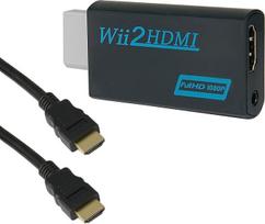 "GoldOars Wii" HDMI adapteris, "Wii" ir HDMI adapteris, 1080P/720P HD keitiklio adapteris su 3,5 mm stereofoniniu garso lizdu + 1,5 m HDMI kabelis, palaiko NTSC/PAL formatą, skirtas išmaniajam televizoriui HDTV (juodas)