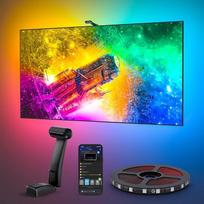 "Govee Envisual TV Backlight T2" su dviguba kamera 55-65 colių televizoriams ir kompiuteriams, RGBIC "WiFi" televizoriaus LED apšvietimas, suderinamas su "Alexa" ir "Google Assistant", skirtas dekoravimui