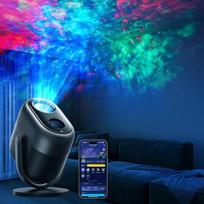 "Govee Fog Starry Sky" LED projektorius, RGBW 7 zonų "pasidaryk pats" žvaigždžių šviesos projektorius su 50+ scenų, suderinamas su "Matte" ir "Alexa", išmanusis laikmatis ir 18 baltųjų garsų, skirtas vaikų kambariui, miegamojo apdailai