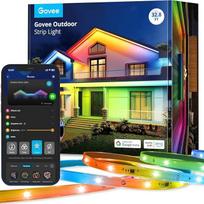 "Govee" 10 m ilgio lauko LED šviesos juostos, išmaniosios lauko šviesos, veikiančios su "Alexa" ir "Google Assistant", IP65 vandeniui atsparios, RGBIC lauko šviesos, skirtos terasai, vakarėlių dekoracijoms