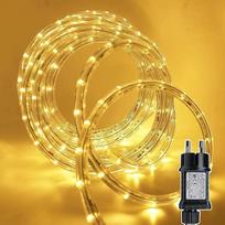 "Gresonic" 400 LED 20 m ilgio lauko pasakų žibintai su maitinimu, LED vamzdis, 8 režimai (šilta balta, 400 LED)