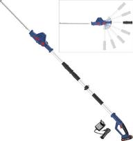 "Güde HST 18-201-05" akumuliatorinės teleskopinės gyvatvorių žirklės (18 V, 43 cm pjovimo ilgis, 15 mm pjovimo storis, 6 kryptimis pasukama galvutė (90°), teleskopinis ištraukimas iki 2,65 m, nešiojimo diržas, minkšta rankena, įskaitant akumuliatorių ir į