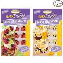"Günthart BackDecor" su 30 cukraus figūrėlių su 15 laimės vabalų ir 15 bičių rinkiniu, 2 vnt. (1 x 39 g)