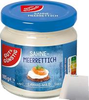 "Gut&Günstig Cream Horseradish Cream Mild" (185 g stiklinė) + usy Block