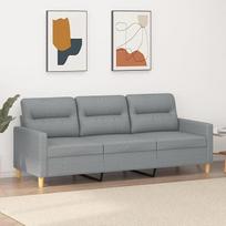 "GuyAna" 3 vietų sofa, šviesiai pilka, 180 cm, audinys, modulinė sofa, jaunimo sofa, meilės sėdynė, dvivietė sofa