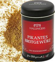 "Hallingers Genuss Manufaktur" prieskonių dovana - prieskonių mišinys duonai arba ant duonos, elegantiška dovanų dėžutė "Aštrūs duonos prieskoniai", dovanų idėja mėgėjams virėjams ir kepsnių gerbėjams