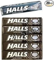 "Halls Extra Strong Menthol Eucalyptus Cough Drops", 20 vnt. (20 x 33,5 g) - itin stiprūs mentolio skonio saldainiai