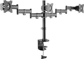 "HALTERUNGSPROFI" trigubas trigubas stalinis laikiklis LED/LCD monitoriams iki 27 colių VESA 75 x 75 100 x 100 OFFICE-136