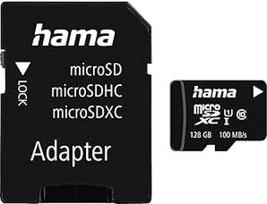 "Hama" 128GB microSDXC - atminties kortelės (juoda, Micro Secure Digital Extended Capacity (MicroSDXC), SD, UHS-I)