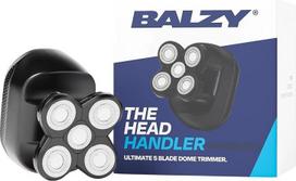 "HeadHandler®" 360° kampu besisukantis galvos skustuvas, atsparus vandeniui IPX7, profesionalus skustuvas skusta galva, technologija "SafeShave", 5 aukštos kokybės peiliukai