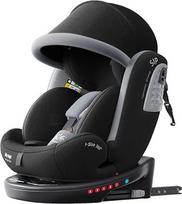 "Heekin i-Size-Kindersitz" - 360° drehbarer ISOFIX Autositz mit Top-Tether & Sonnendach für 0-12 Jahre (40-150 cm), Gruppe 0/1/2/3 - Schwarz