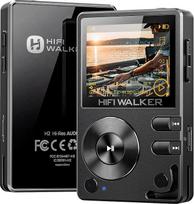 "HIFI WALKER H2" didelės skiriamosios gebos "Bluetooth" FLAC WAV skaitmeninis garso grotuvas Nešiojamasis su 16GB atminties kortele ir "Hi Res" ausinėmis (palaiko iki 256GB)