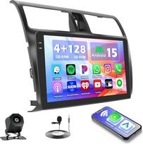 "Hikity" 4+128G "Android 15" automobilinis radijo imtuvas "Suzuki Swift" 2005-2010 m., 10,1 colio ekrano radijo imtuvas su belaidžiu "CarPlay", "Android", "Android", "Bluetooth", GPS, "WiFi", "EQ", dviguba USB ir atbulinės eigos kamera