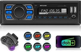 "Hikity" DAB/DAB+ 1Din automobilinis radijo imtuvas "Bluetooth" laisvų rankų įranga MP3 grotuvas, palaikantis mobiliųjų telefonų įkrovimą FM radijas su USB AUX TF