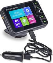 "Hikity" DAB/DAB+ radijo adapteris automobiliniam radijui / naudojimui namuose, 2,4 colių LCD ekranas, nešiojamas automobilinis DAB radijas su FM siųstuvu, "Bluetooth" laisvų rankų įranga, MP3 grotuvas, DAB+ skaitmeninis radijo imtuvas su TF Play/Aux Out