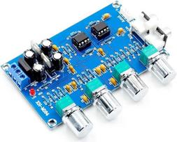 "HiLetgo NE5532" garso stiprintuvo stiprintuvas "Preamp Pre Amplifier Flat Double AC 12V HiFi stiprintuvas Garsumo kontrolė Garso kontrolė Aukštas žemas garsas