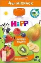 "HiPP Organic Quetschie Mix Pack Favourite Fruits", 16 vnt. (4 x 100 g), keturios populiariausios veislės, nuo 1 metų, be pridėtinio cukraus, geriausia ekologiška kokybė