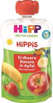 "HiPP Organic" vaikams "HiPPiS" braškių bananas su obuoliais - Theo Toucan, 100 g