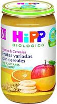 "HiPP Organic", įvairių vaisių indeliai su ekologiška kreida, 190 g, ekologiški ingredientai, be cukraus, be glitimo, nuo 6 mėn.