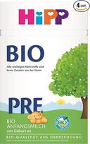 "HiPP PRE" ekologiškas pradinis pienas (4 x 600 g), nuo gimimo, kurio sudėtyje yra tik laktozės, kaip angliavandenių, geriausios ekologiškos kokybės