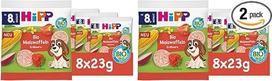 "HiPP" ekologiški kukurūzų vafliai su braškėmis (8 x 23 g), užkandis kūdikiams nuo 8 mėn., saldūs tik iš vaisių ir daržovių, be glitimo, geriausios ekologiškos kokybės (pakuotė po 2 vnt.)
