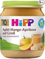 "HiPP" Ekologiški obuoliai su mangais ir abrikosais ant manų kruopų (6 x 200 g), nuo 10 mėnesių, be pridėtinio cukraus, geriausia ekologiška kokybė