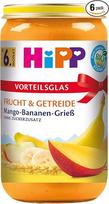 "HiPP" ekologiški vaisių ir grūdų dribsniai Mango-Banana manų kruopos, 6 vnt. (6 x 250 g)