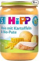 "Hipp" kukurūzai su bulvių koše ir ekologiška kalakutiena, 6 vnt. (6 x 190 g)
